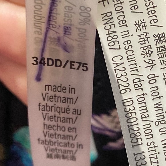 New! Victoria's Secret Electric Butterflies Shine Strap Bikini Top 4622 - Picture 7 of 9